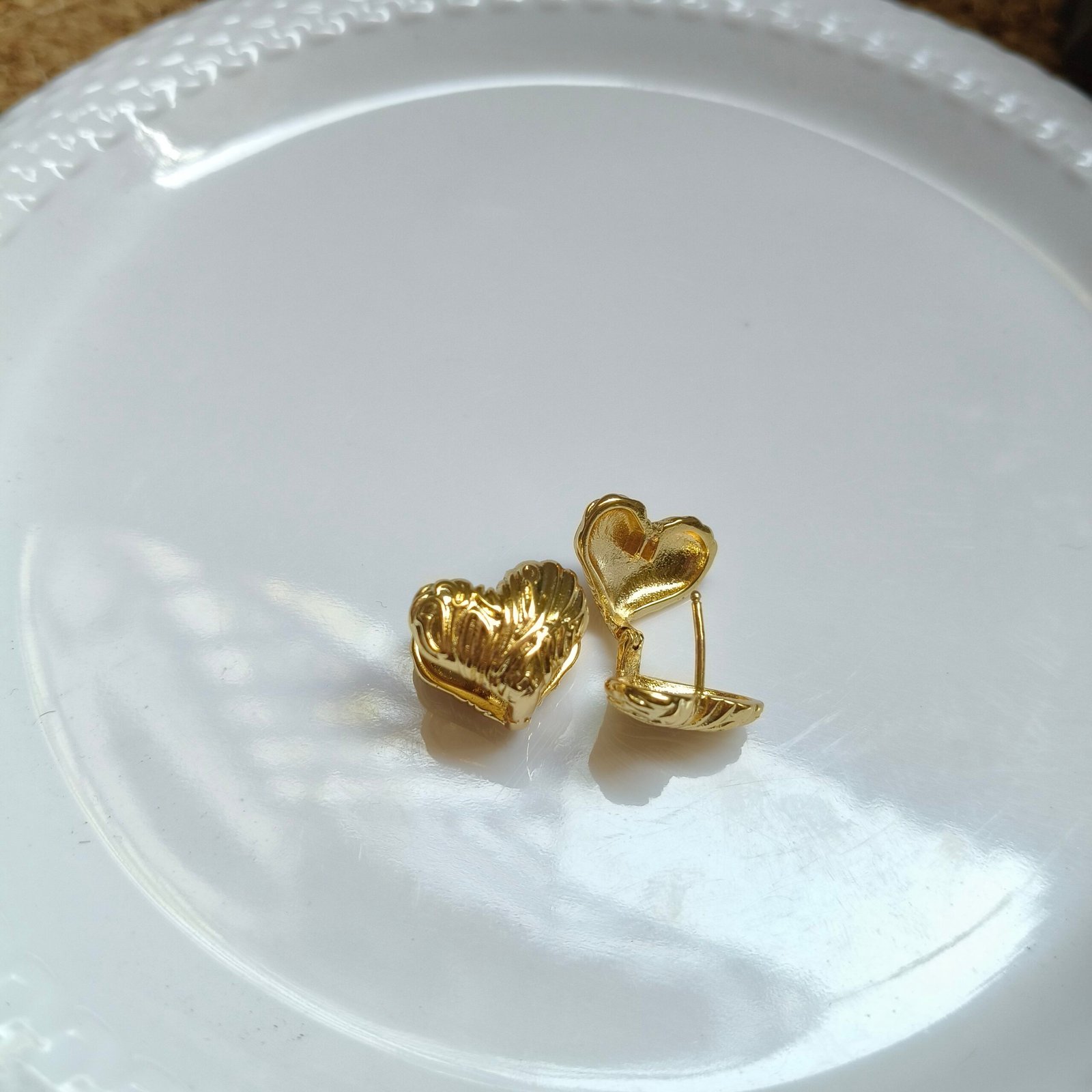 Mini Heart Locket Earrings - Image 2